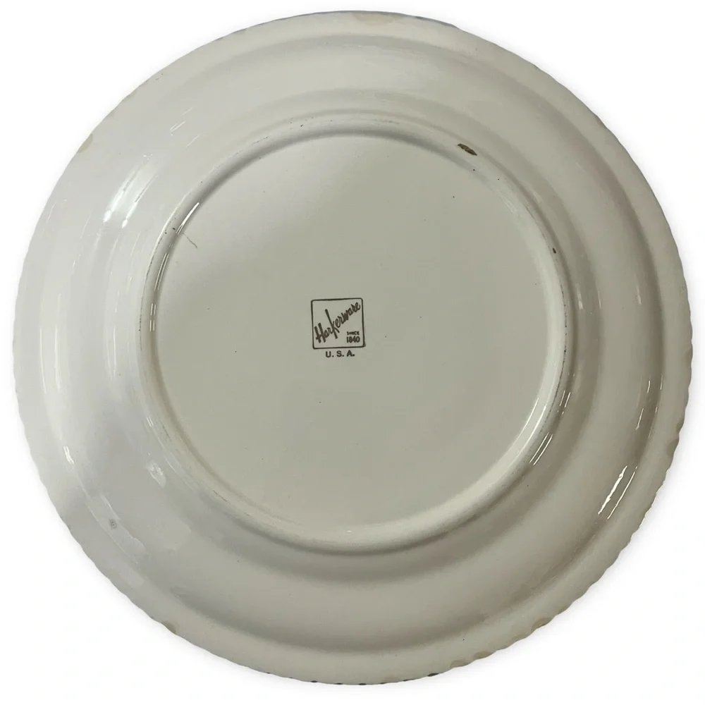 Harkerware Currier & Ives Dessert Set
